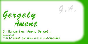 gergely ament business card